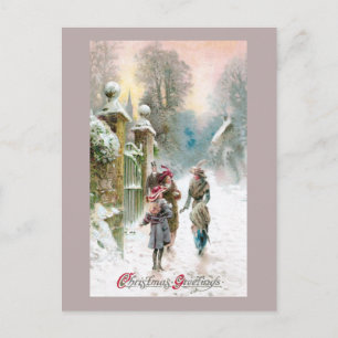 Ontmoet je bij de Vintage Gate Christmas Feestdagenkaart