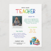 Ontmoet je lerarenhandout briefkaart (Voorkant)