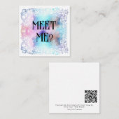 *~* ONTMOET JE ME? Relatie AP63 Platte Nota Kaart Notitiekaartje (Voorkant / Achterkant)