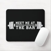 Ontmoet me aan de bar - Barbell - Workout Muismat (Met muis)
