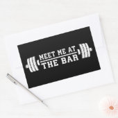 Ontmoet me aan de bar - Barbell - Workout Rechthoekige Sticker (Envelop)