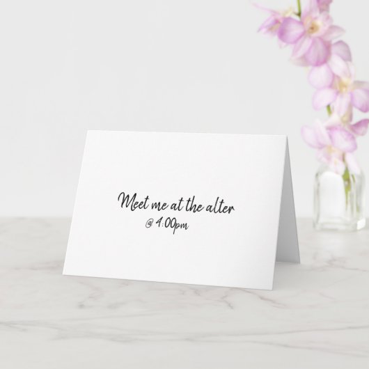 Ontmoet me bij Alter Day-of Wedding notitie Kaart (Orchidee)