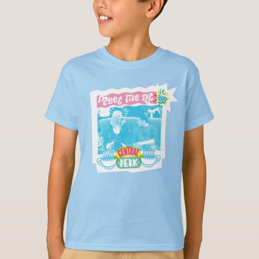 Ontmoet me bij Central Perk Neon Grafisch T-shirt (Voorkant)