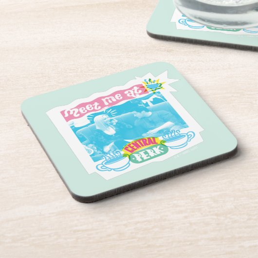 Ontmoet me bij Central Perk Neon Graphic Bier Onderzetter (Linkerzijde)