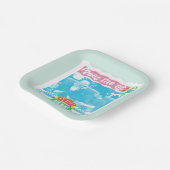 Ontmoet me bij Central Perk Neon Graphic Papieren Bordje (Gebogen)