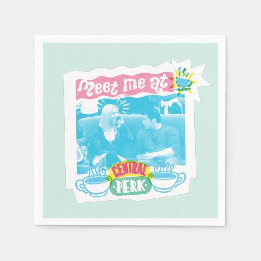 Ontmoet me bij Central Perk Neon Graphic Servet (Voorkant)