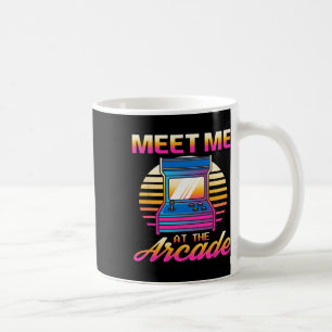 Ontmoet me bij de Arcade Gamer Vaporwave Retro Vid Koffiemok