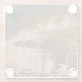 Ontmoet me bij de Bay Glass Art Glazen Onderzetter (Achterkant)