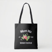Ontmoet me bij de bessenpluk | Zwarte Bessentas Tote Bag (Voorkant)