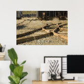 Ontmoet me bij de beste kunstdrukkunst op straat poster (Thuiskantoor)