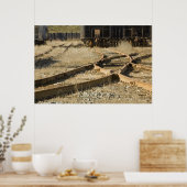 Ontmoet me bij de beste kunstdrukkunst op straat poster (Keuken)