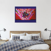 Ontmoet me bij de bloeiende boom canvas afdruk (Insitu (Slaapkamer))