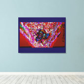 Ontmoet me bij de bloeiende boom canvas afdruk (Insitu (Houten vloer))