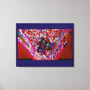 Ontmoet me bij de bloeiende boom canvas afdruk
