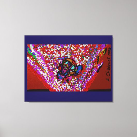 Ontmoet me bij de bloeiende boom canvas afdruk (Voorkant)