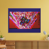 Ontmoet me bij de bloeiende boom canvas afdruk (Insitu (Woonkamer))