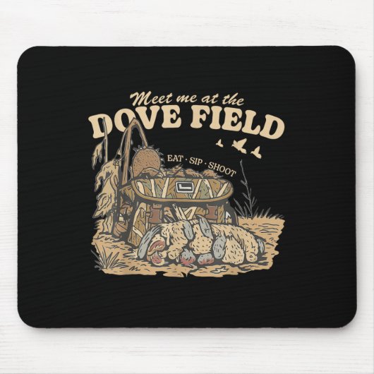 Ontmoet me bij de Dove Field Dove Hunting Camo Bag Muismat (Voorkant)