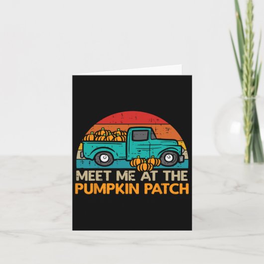 Ontmoet me bij de Herfst van de pompoenpatch Truck Kaart (Voorkant)