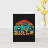 Ontmoet me bij de Herfst van de pompoenpatch Truck Kaart (Gele Bloem)