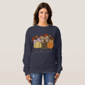 Ontmoet me bij de Patch Fall Cute Luipaardprint Trui (Voorkant volledig)