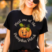 Ontmoet me bij de pompoen Patch Winking Pumpkin T-shirt