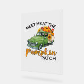 Ontmoet me bij de pompoenpleister Herfst Thanksgiv Acryl Bord (Hoek)