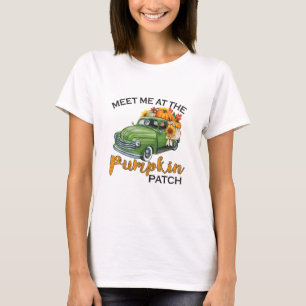 Ontmoet me bij de pompoenpleister Herfst Thanksgiv T-shirt