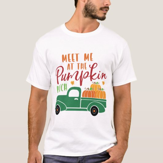 Ontmoet Me Bij De Pompoenplek T-shirt (Voorkant)