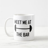 Ontmoet me bij het grappige citaat van de bar koffiemok (Links)