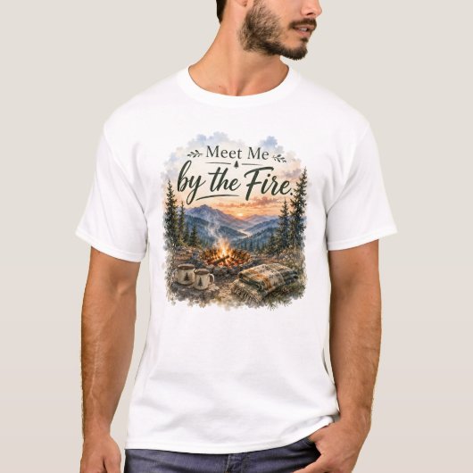 Ontmoet me bij het kampvuur van de Vuurberg Zonson T-shirt (Voorkant)