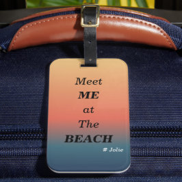 Ontmoet Me Bij Het Strand Zomer Strand Zonsopgang  Bagagelabel