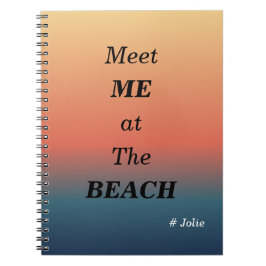 Ontmoet Me Bij Het Strand Zomer Strand Zonsopgang  Notitieboek