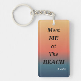 Ontmoet Me Bij Het Strand Zomer Strand Zonsopgang  Sleutelhanger