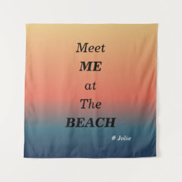 Ontmoet Me Bij Het Strand Zomer Strand Zonsopgang Wandkleed