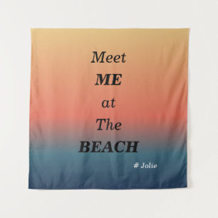 Ontmoet Me Bij Het Strand Zomer Strand Zonsopgang Wandkleed