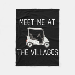 Ontmoet me bij The Villages Florida Golfkar grappi Fleece Deken