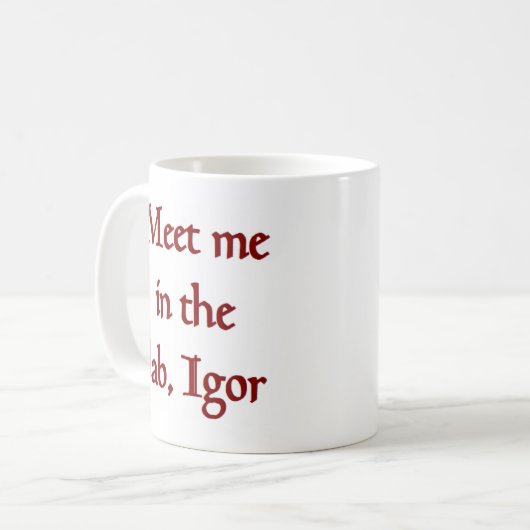 ontmoet me de mok van de igor koffie (Voorkant links)