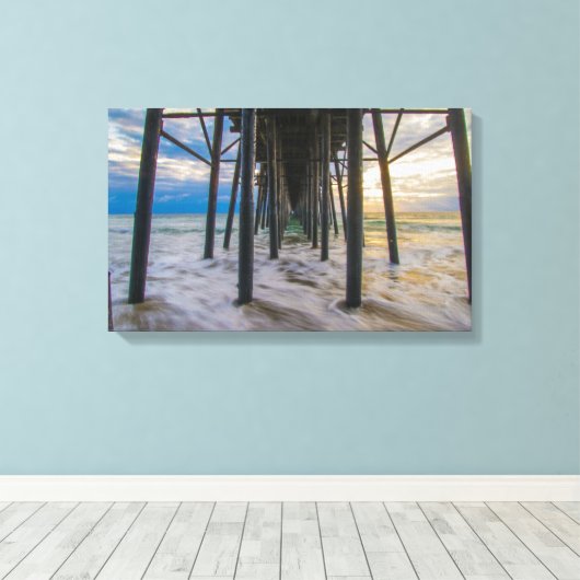 Ontmoet me hier! canvas afdruk (Insitu (Houten vloer))
