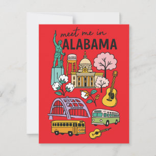 Ontmoet me in Alabama Iconische oriëntatiepunten R Briefkaart