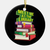 Ontmoet me in de bibliotheek keramisch ornament (Voorkant)