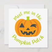 Ontmoet me in de pompoen patch plezier & Schattige Feestdagenkaart (Voorkant)