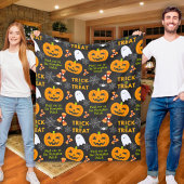 Ontmoet me in de pompoen patch Schattige Halloween Fleece Deken