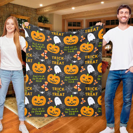 Ontmoet me in de pompoen patch Schattige Halloween Fleece Deken