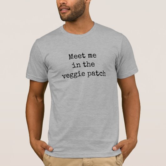 Ontmoet me in de T-Shirt Mannen van het Veggie Pat (Voorkant)