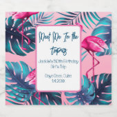 Ontmoet me in de tropen Verjaardag Meisjes Trip Va Sparkling Wijnetiket (Enkel label)