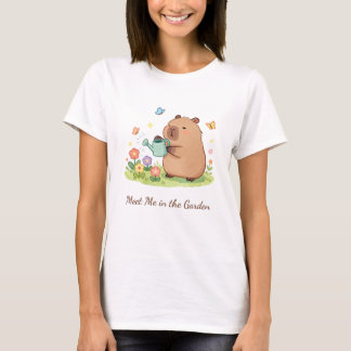 Ontmoet Me in de Tuin – Schattige Tuinier Capybara T-shirt