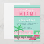 Ontmoet me in de uitnodiging van Miami Bachelorett (Voorkant / Achterkant)