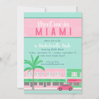 Ontmoet me in de uitnodiging van Miami Bachelorett