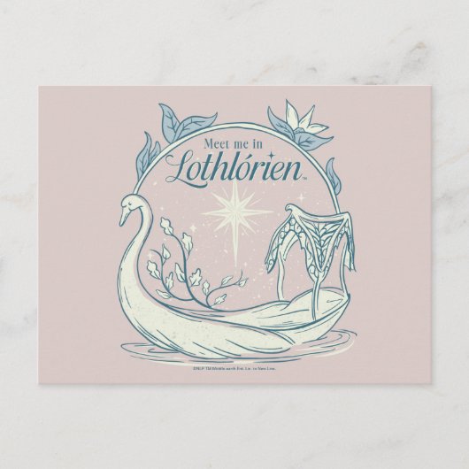 Ontmoet me in LOTHLORIEN™ - Zwanenboot Briefkaart (Voorkant)