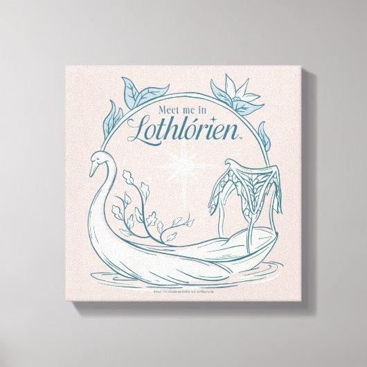 Ontmoet me in LOTHLORIEN™ - Zwanenboot Canvas Afdruk (Voorkant)